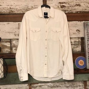 White Denim Pearl Snap